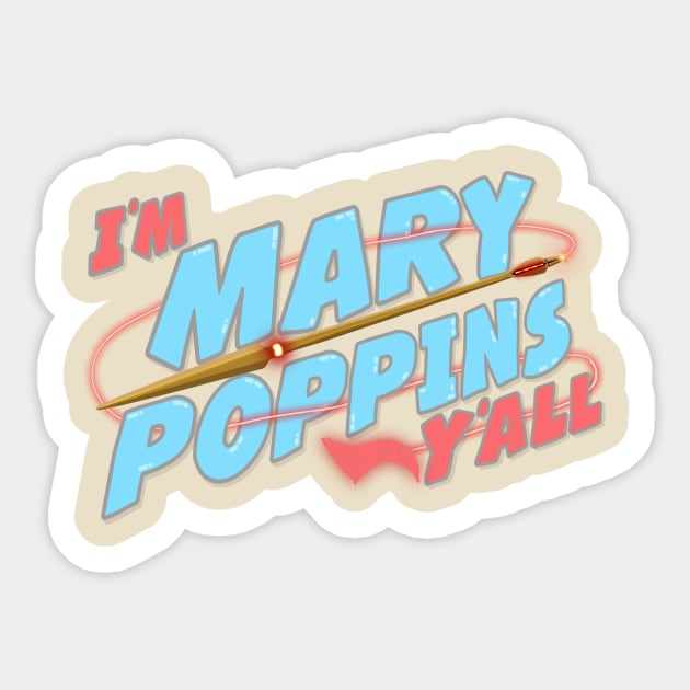 Yondu Mary Poppins Sticker by Rorcraft